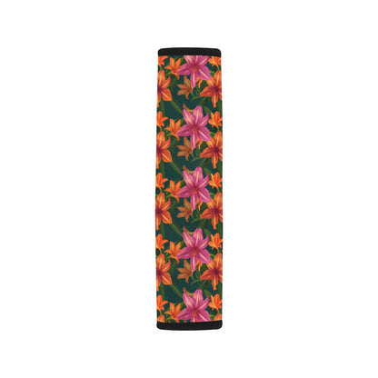Amaryllis Pattern Print Design AL01 Car Seat Belt Cover