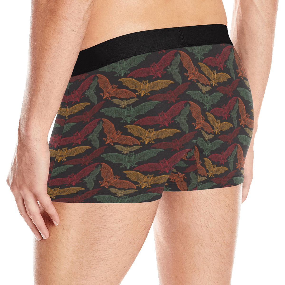 Bat Tribal Pattern Print Design 03 Men's Boxer Briefs