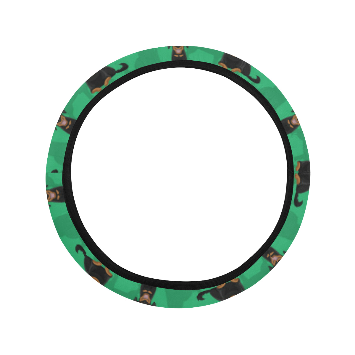 Beauceron Pattern Print Design 01 Steering Wheel Cover with Elastic Edge