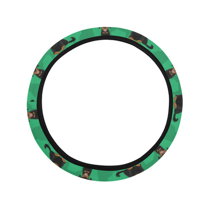Beauceron Pattern Print Design 01 Steering Wheel Cover with Elastic Edge