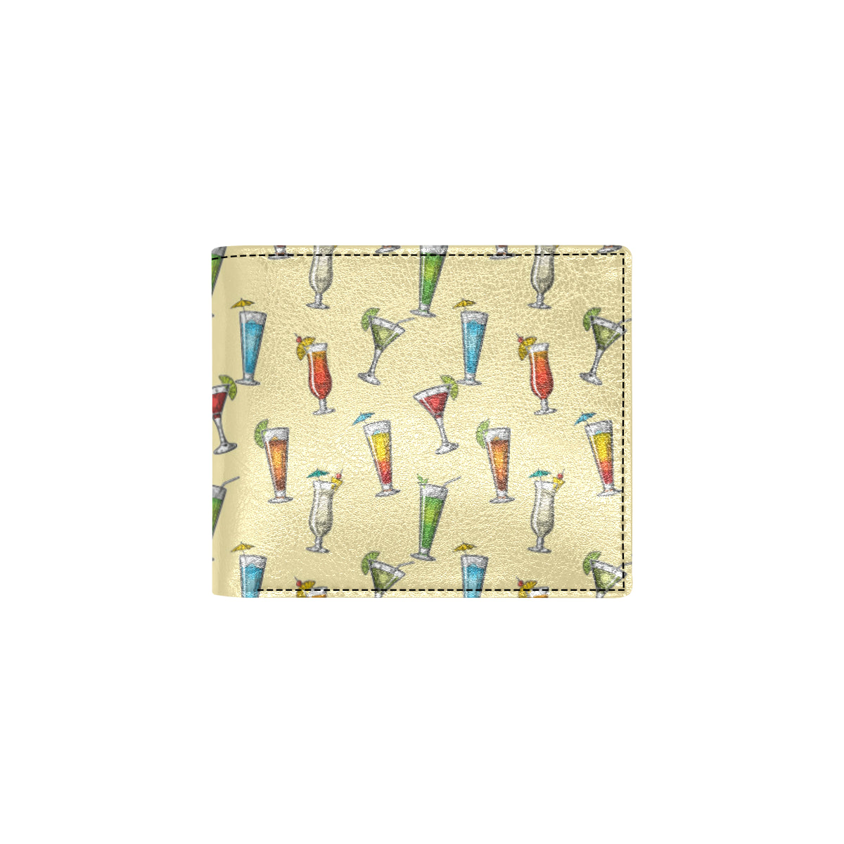 Cocktail Pattern Print Design 02 Men's ID Card Wallet