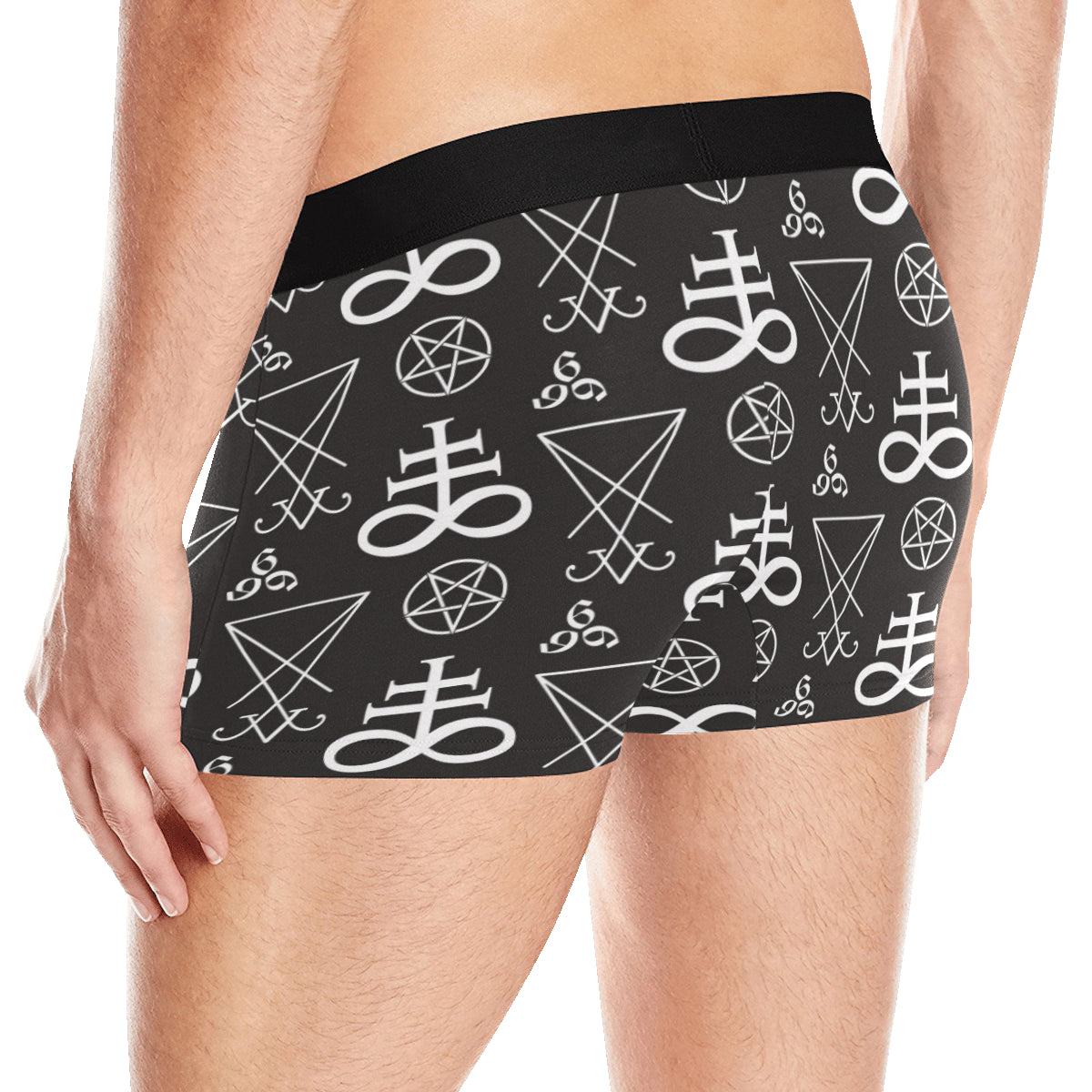 Pentagram Pattern Print Design A04 Men's Boxer Briefs
