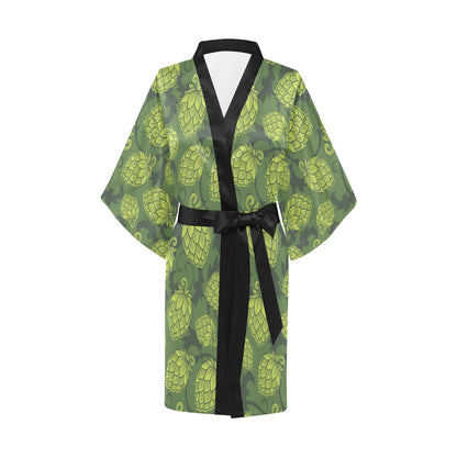 Hope Pattern Print Design 02 Women's Short Kimono