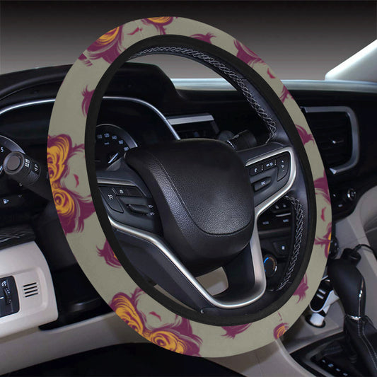 Chimpanzee Pattern Print Design 02 Steering Wheel Cover with Elastic Edge