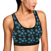 Tribal Turtle Polynesian Themed Design Sports Bra