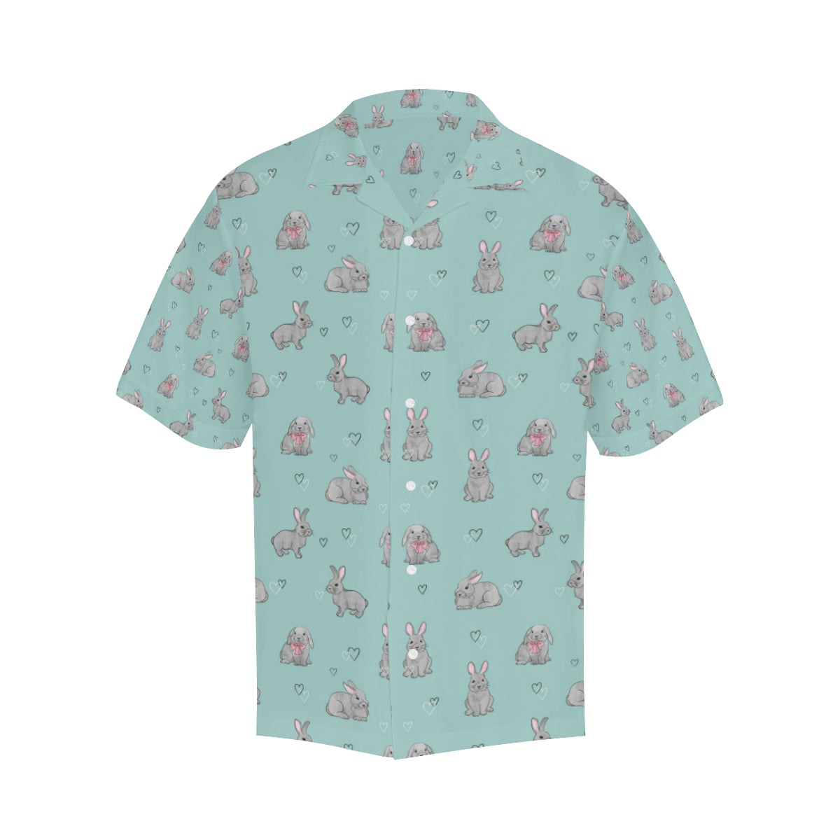 Bunny Pattern Print Design 02 Men's Hawaiian Shirt