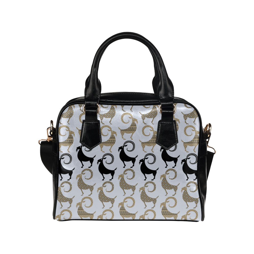 Goat Pattern Print Design 03 Shoulder Handbag