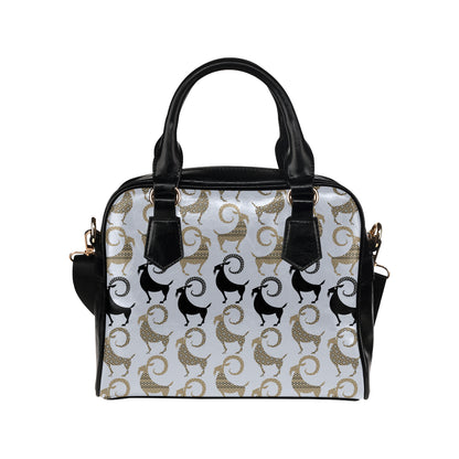 Goat Pattern Print Design 03 Shoulder Handbag