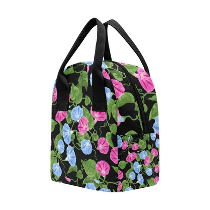 Morning Glory Pattern Print Design MG04 Insulated Lunch Bag