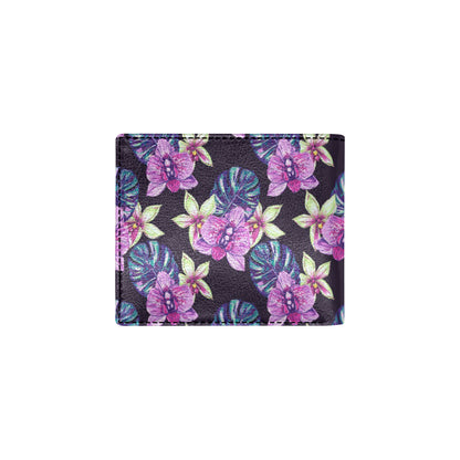 Orchid Pattern Print Design OR010 Men's ID Card Wallet