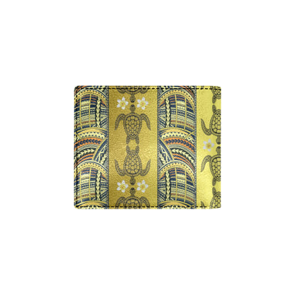 Polynesian Turtle Hawaiian Design Print Men's ID Card Wallet
