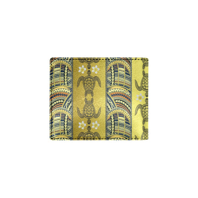 Polynesian Turtle Hawaiian Design Print Men's ID Card Wallet