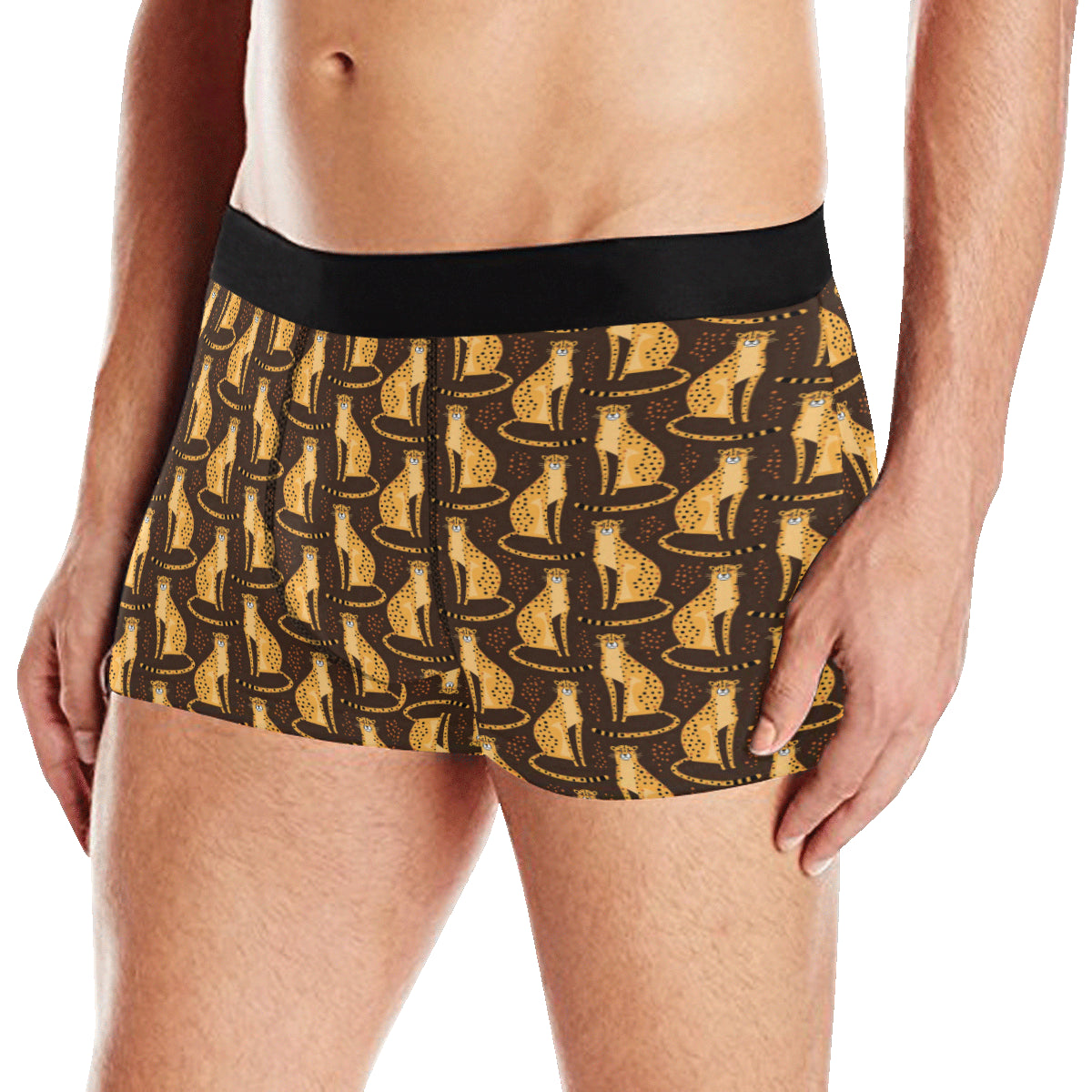 Cheetah Pattern Print Design 03 Men's Boxer Briefs