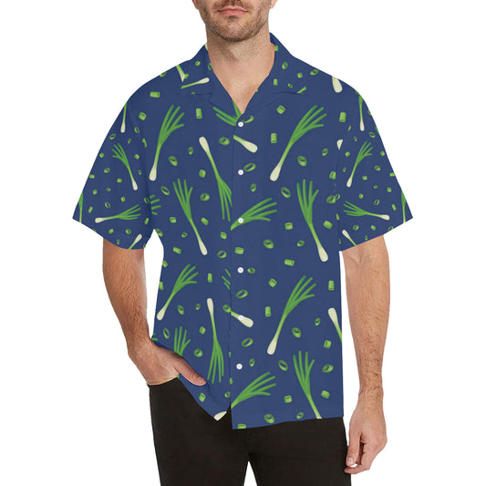 Leek Pattern Print Design 02 Men's Hawaiian Shirt