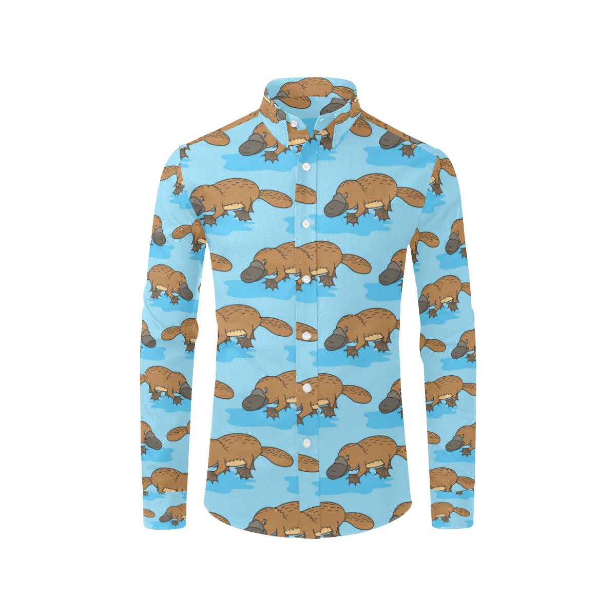 Platypus Pattern Print Design A02 Men's Long Sleeve Shirt