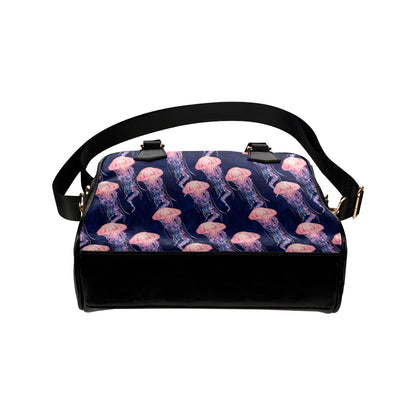 Jellyfish Pattern Print Design 03 Shoulder Handbag