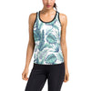 Pattern Tropical Palm Leaves Women's Racerback Tank Top