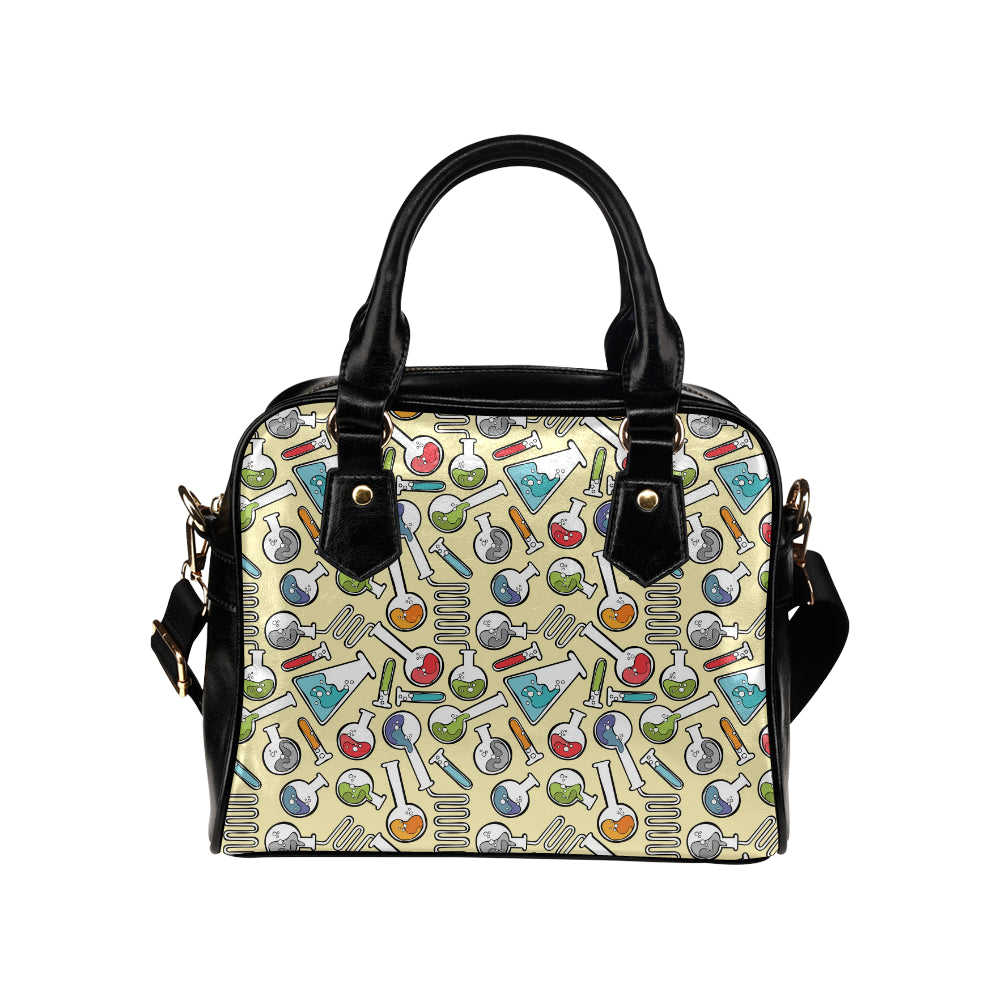 Chemical Pattern Print Design 04 Shoulder Handbag