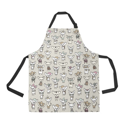 Chihuahua Pattern Print Design 02 Apron with Pocket