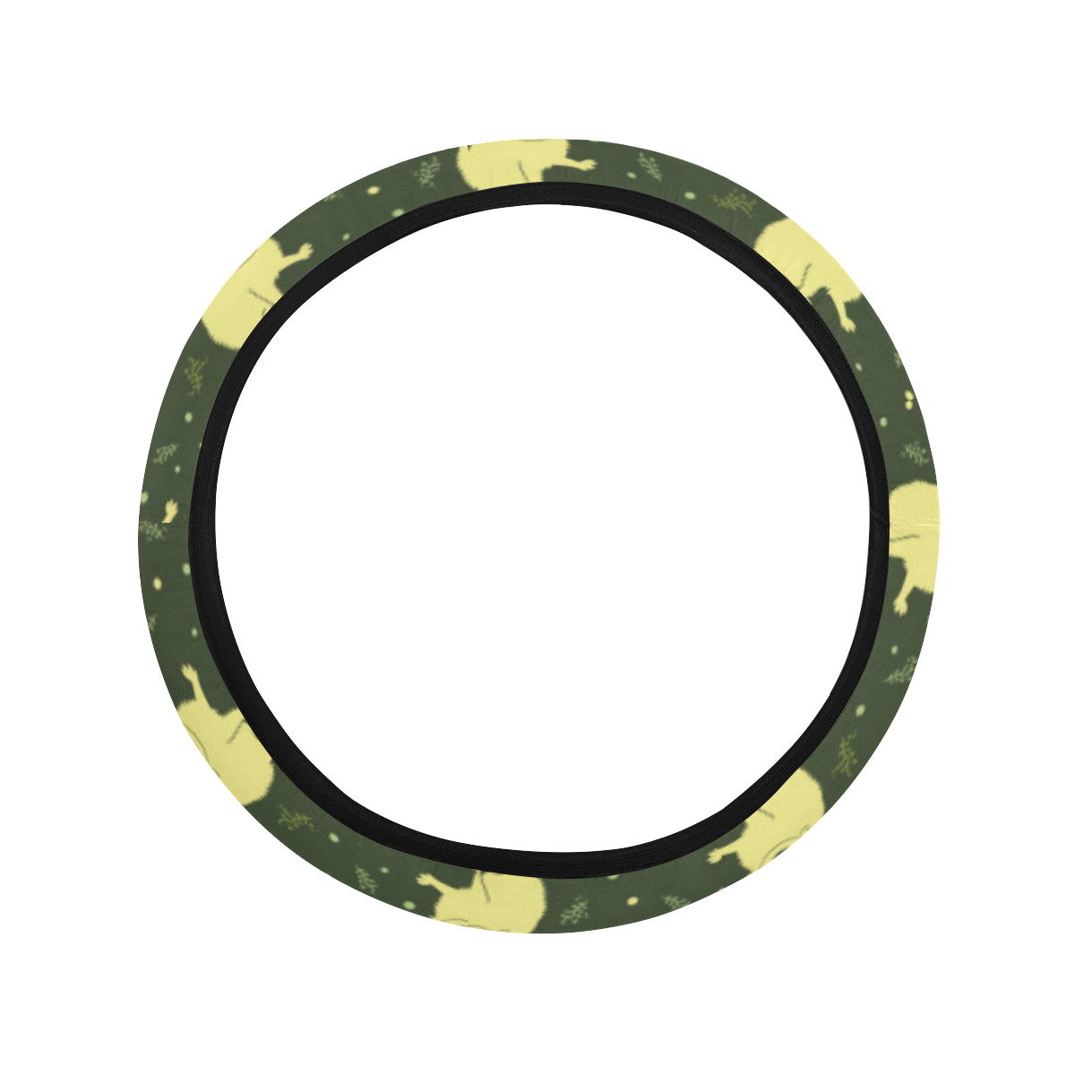 Capybara Pattern Print Design 03 Steering Wheel Cover with Elastic Edge