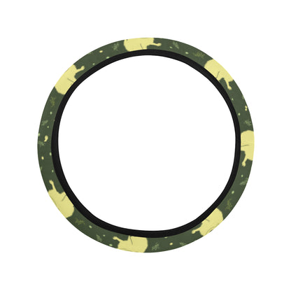 Capybara Pattern Print Design 03 Steering Wheel Cover with Elastic Edge
