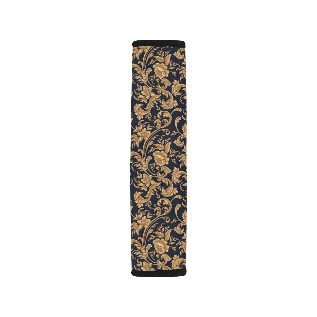 Baroque Golden Pattern Print Design 03 Car Seat Belt Cover