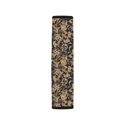 Baroque Golden Pattern Print Design 03 Car Seat Belt Cover