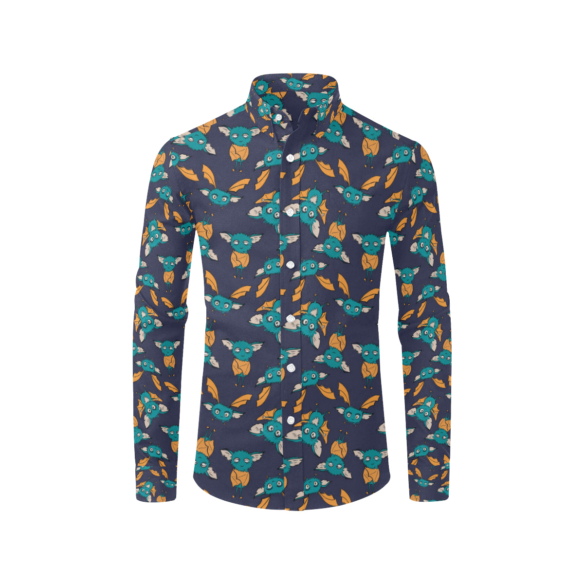 Bat Pattern Print Design 07 Men's Long Sleeve Shirt
