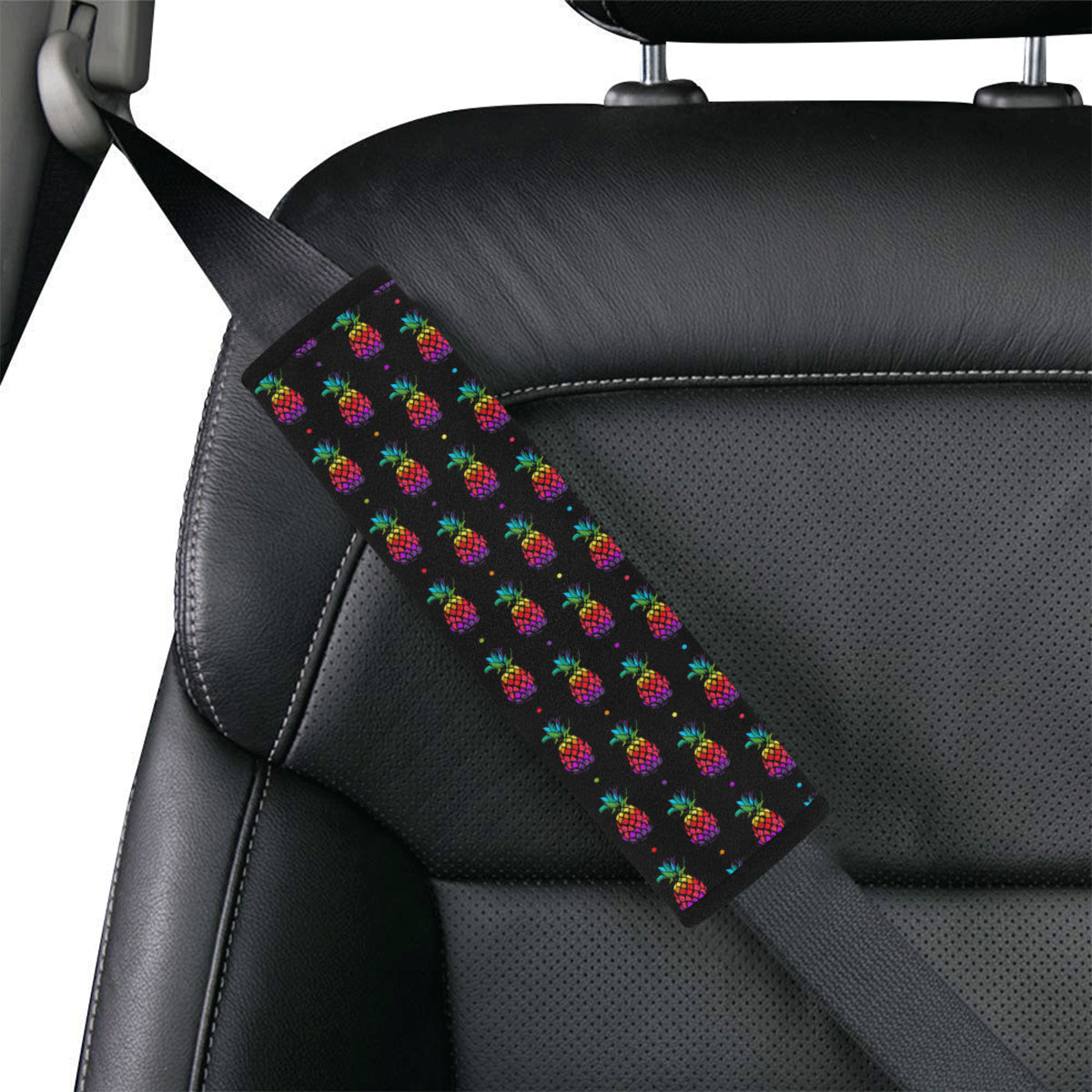 Pineapple Rainbow Dot Print Car Seat Belt Cover
