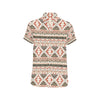 Aztec Pattern Print Design 05 Men's Short Sleeve Button Up Shirt