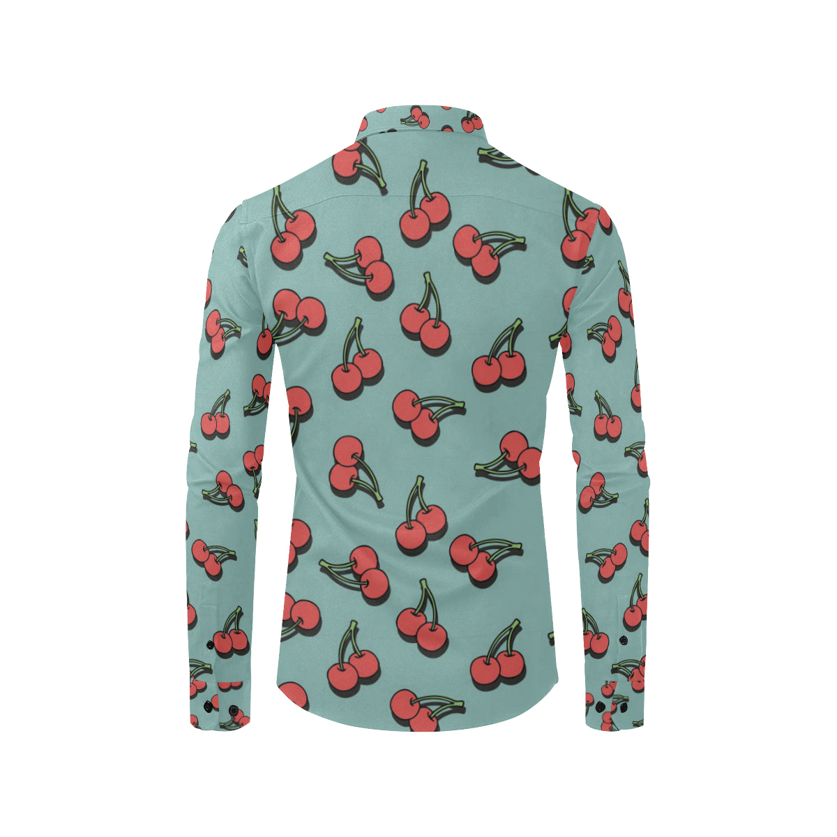 Cherry Pattern Print Design CH03 Men's Long Sleeve Shirt