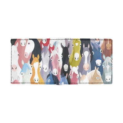 Colorful Horse Pattern Men's ID Card Wallet