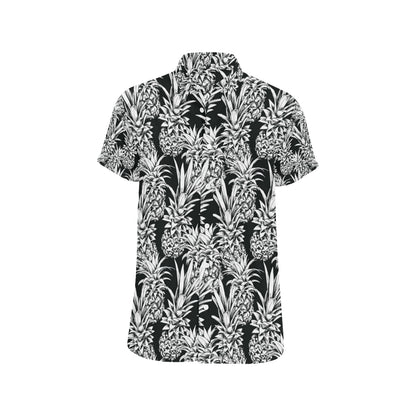 Pineapple Pattern Print Design PP08 Men's Short Sleeve Button Up Shirt