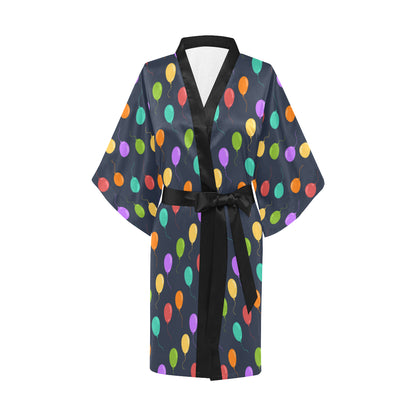 Ballon Colorful Pattern Print Design 03 Women's Short Kimono