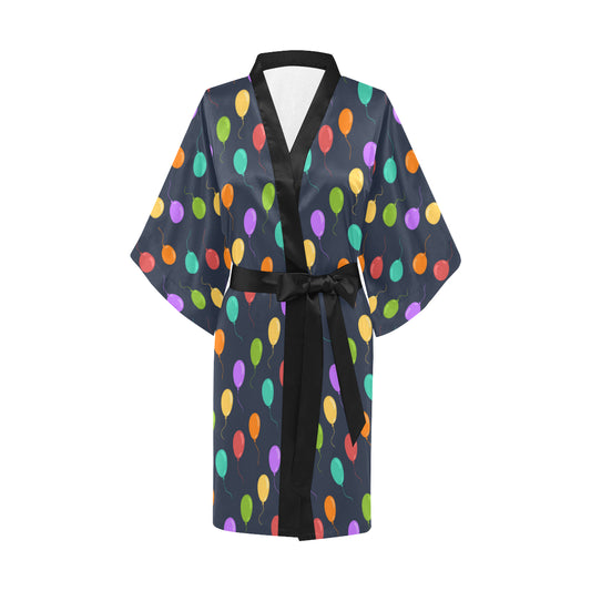 Ballon Colorful Pattern Print Design 03 Women's Short Kimono