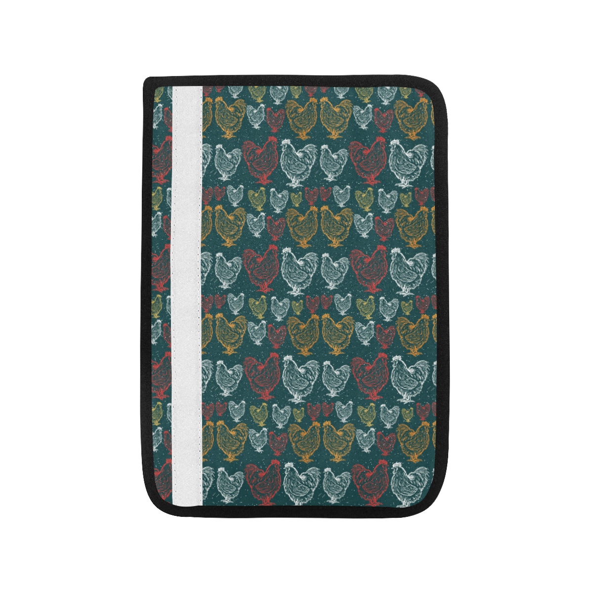 Rooster Hand Draw Design Car Seat Belt Cover