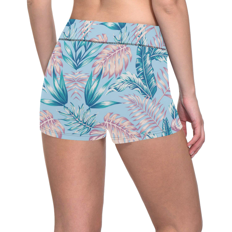 Tropical Flower Pattern Print Design TF01 Yoga Shorts