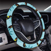 Surfboard Themed Pattern Steering Wheel Cover with Elastic Edge