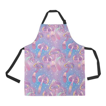 Psychedelic Mushroom Pattern Print Design A01 Apron with Pocket