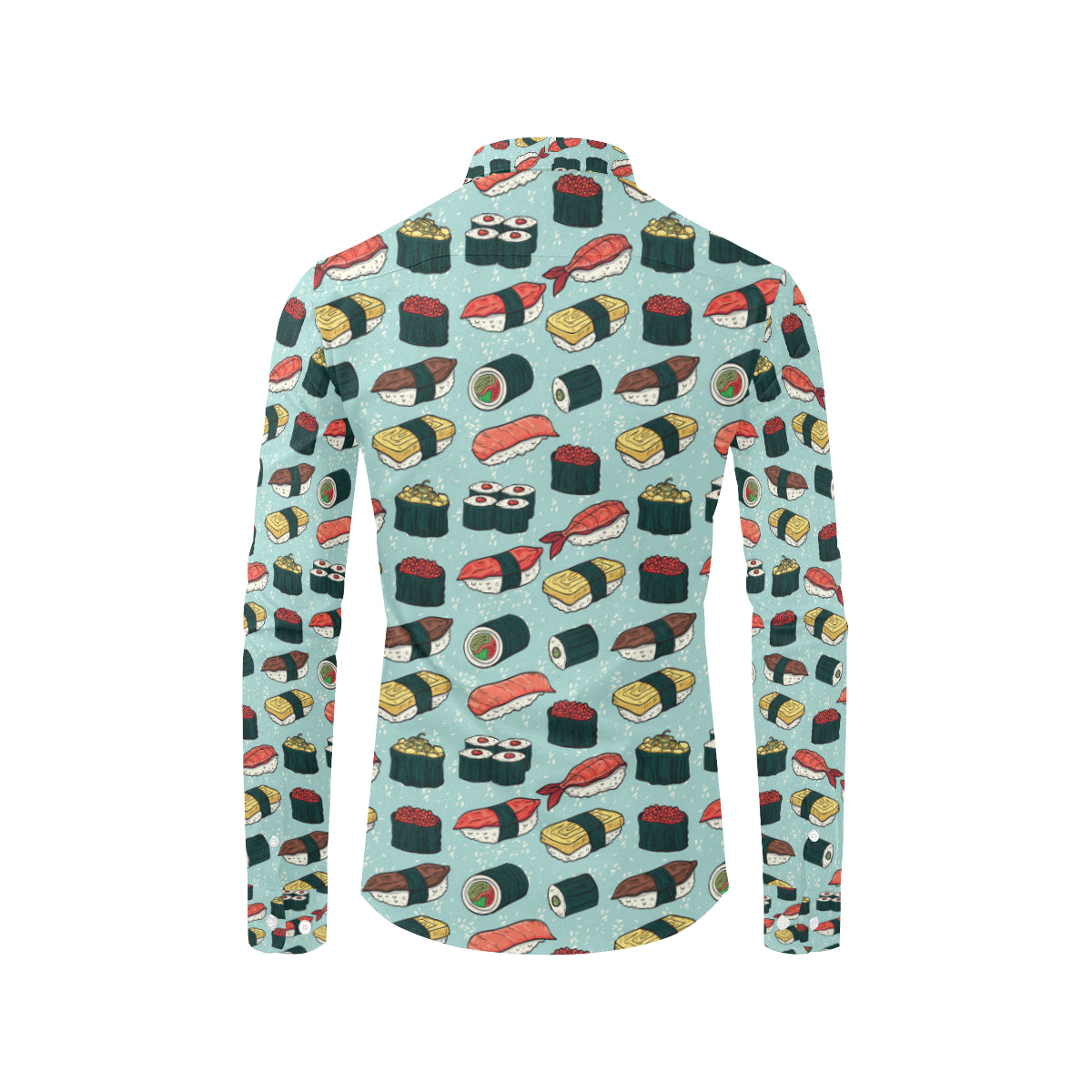 Sushi Pattern Design Men's Long Sleeve Shirt