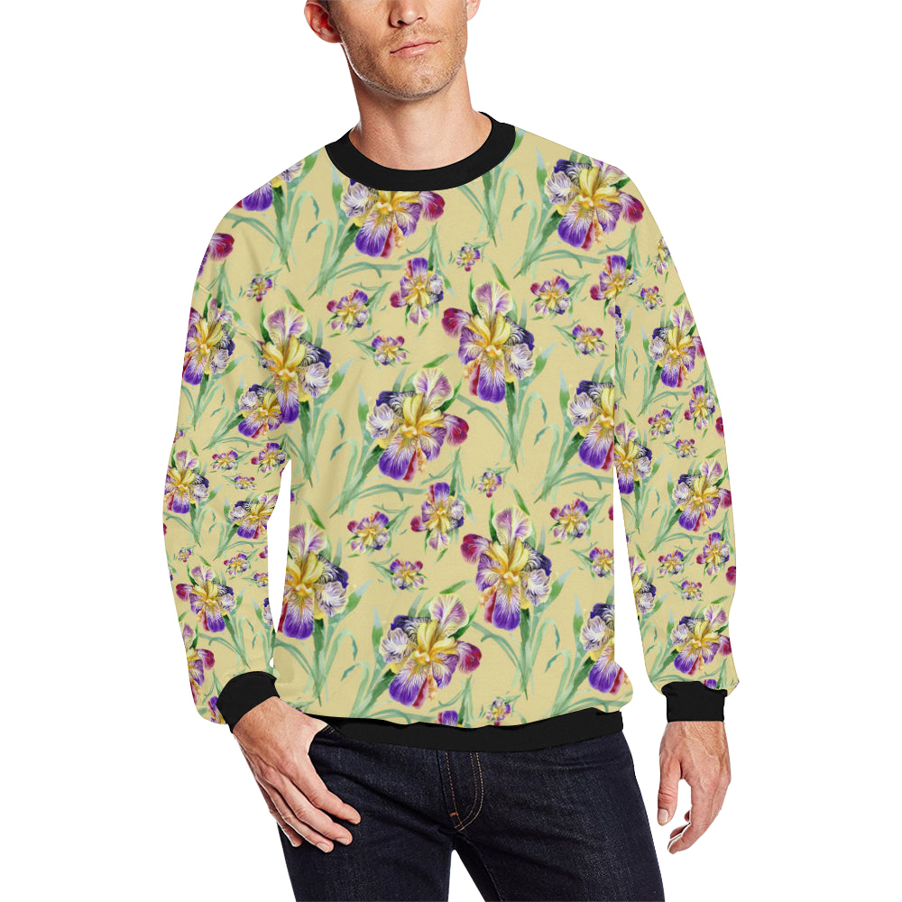 Iris Pattern Print Design IR06 Men Long Sleeve Sweatshirt