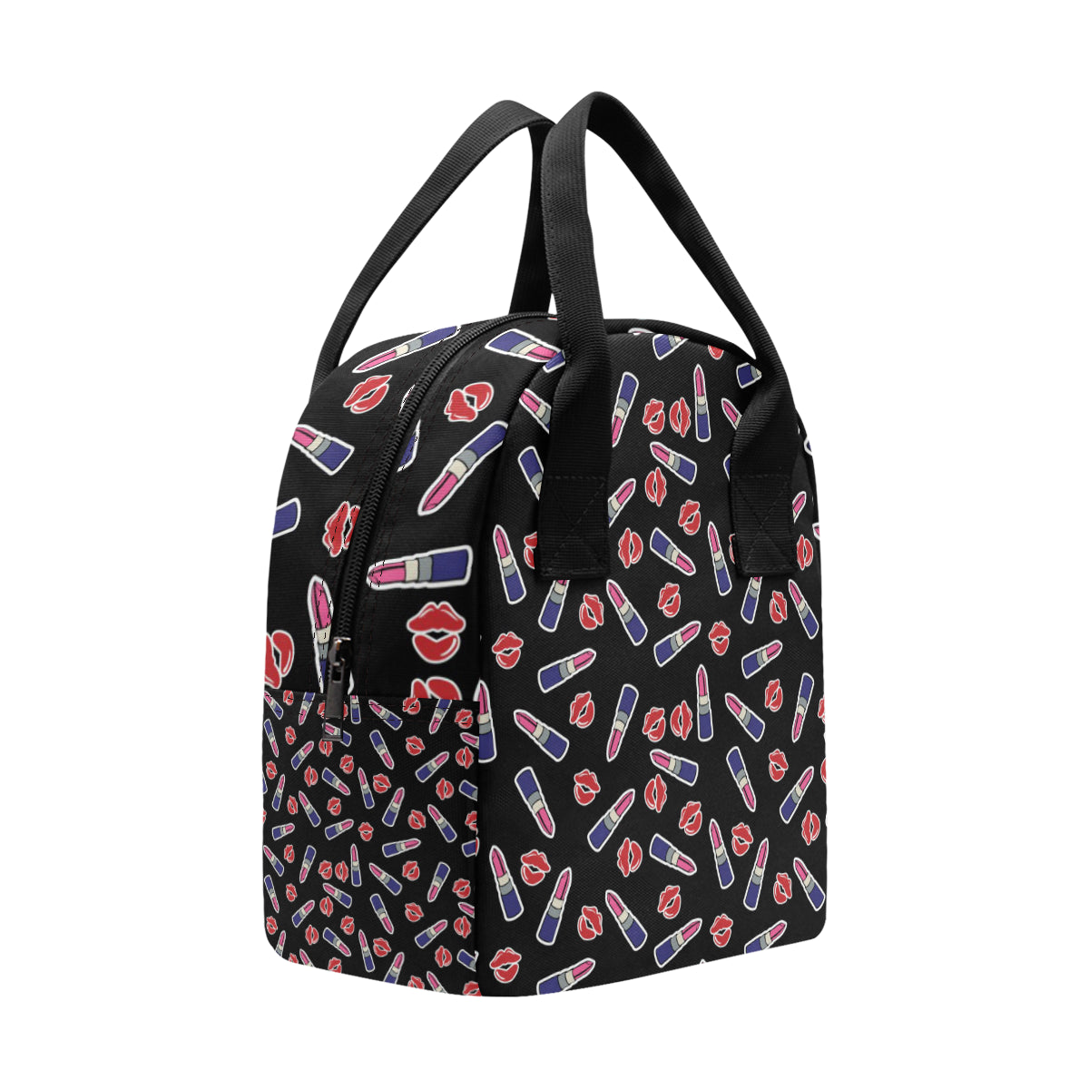 Lipstick Pattern Print Design LT01 Insulated Lunch Bag