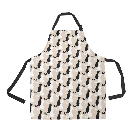 Cat Pattern Print Design 04 Apron with Pocket
