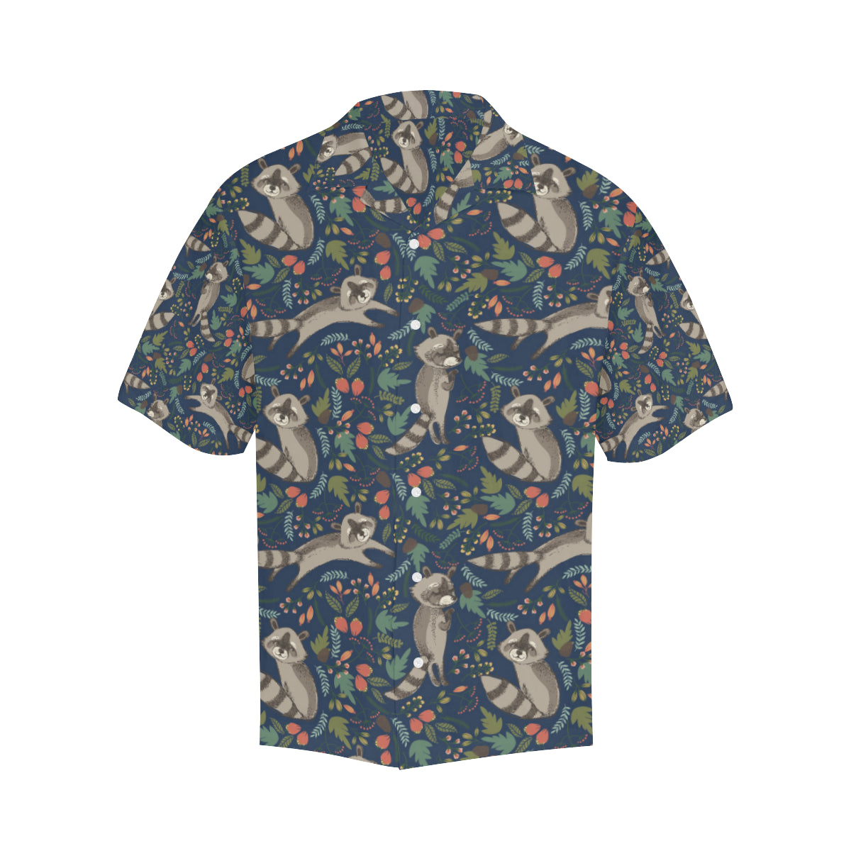 Raccoon Pattern Print Design A02 Men's Hawaiian Shirt