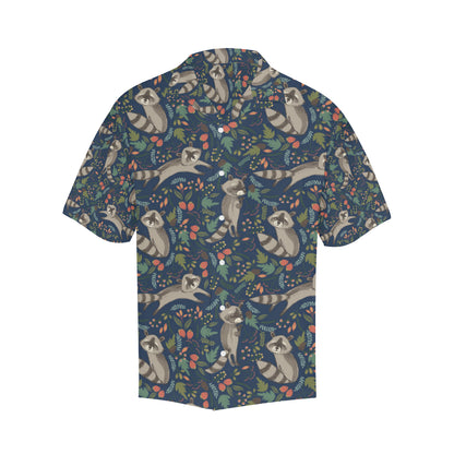 Raccoon Pattern Print Design A02 Men's Hawaiian Shirt