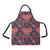 Red Indian Elephant Pattern Apron with Pocket