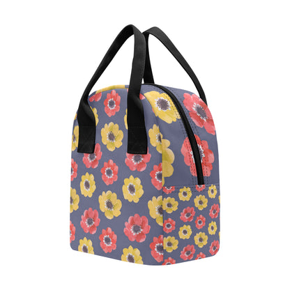 Anemone Pattern Print Design AM010 Insulated Lunch Bag