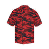 Camo Red Pattern Print Design 03 Men's Hawaiian Shirt