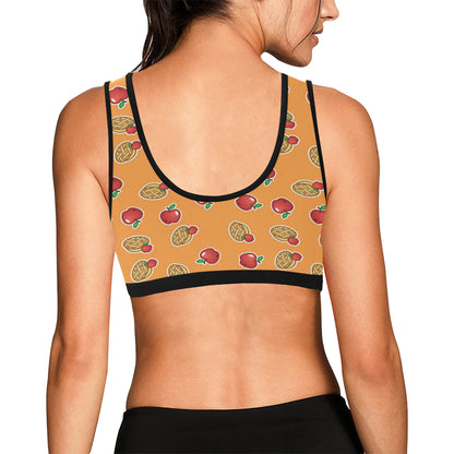 Apple Pie Pattern Print Design 02 Sports Bra