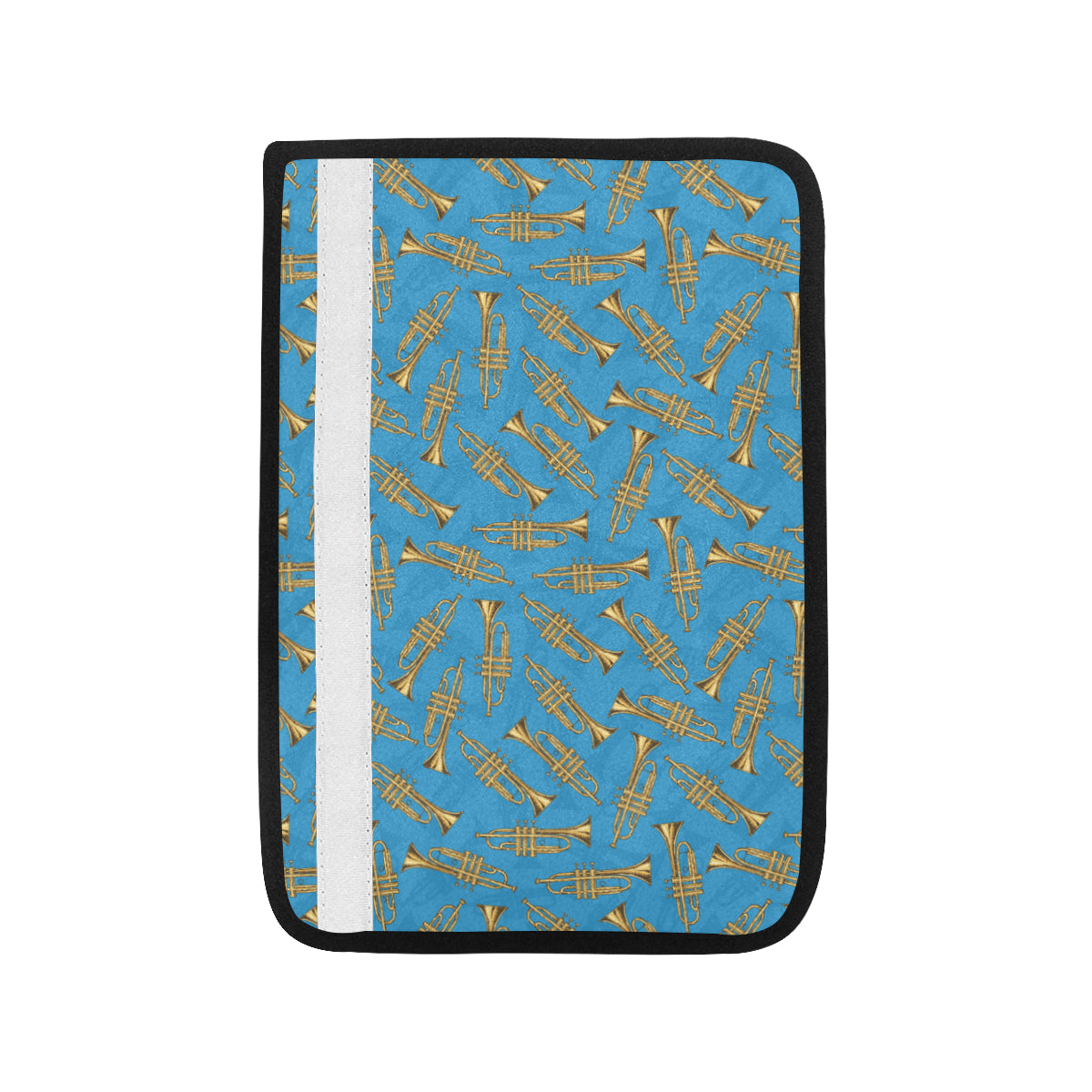 Trumpet Golden Pattern Themed Print Car Seat Belt Cover